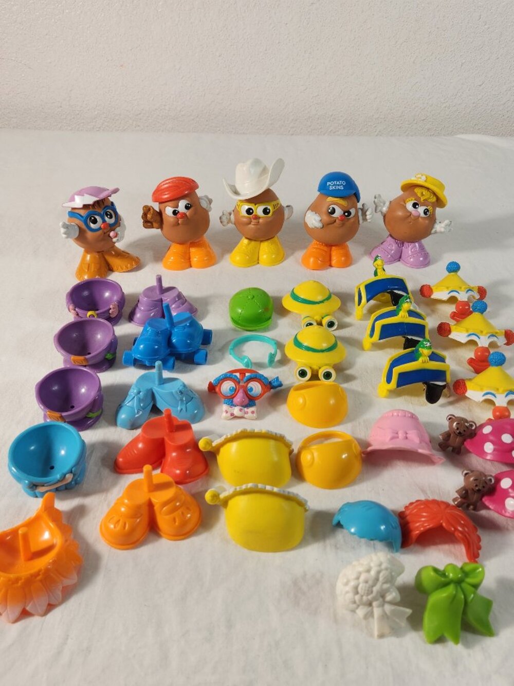 Vintage 1986 Playskool Mr Potato Head Kids Figures Lot Spud Kids 80s Toys FstShp